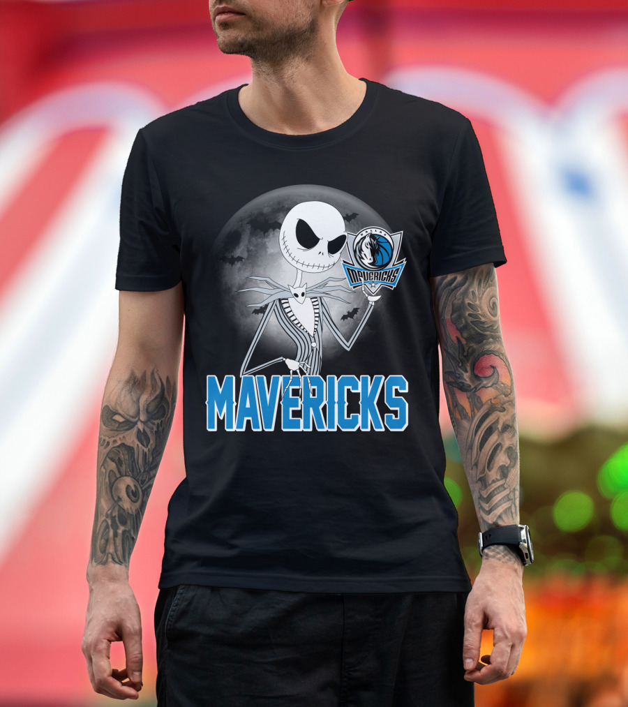 Jack Skellington Halloween Mavericks Moon Theme T-Shirt