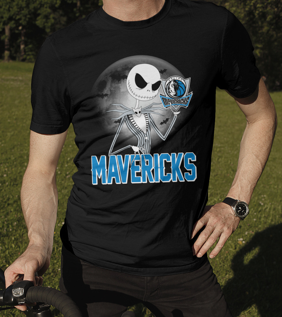 Jack Skellington Halloween Mavericks Moon Theme T-Shirt