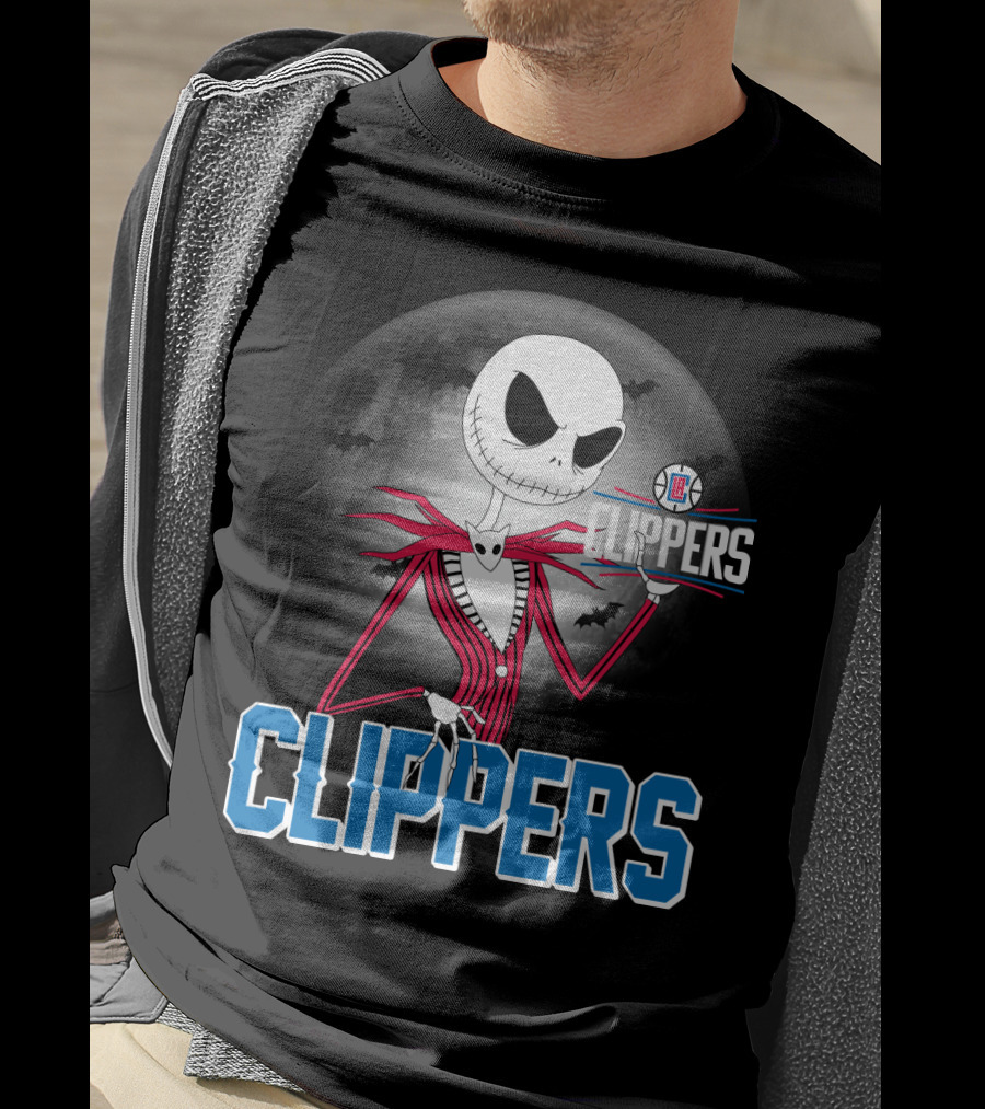 Jack Skellington La Clippers Halloween Moon T-Shirt