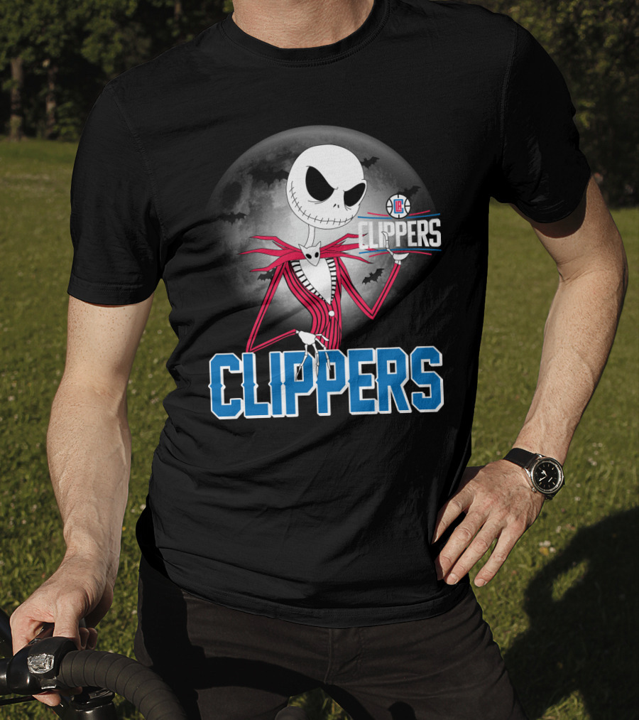 Jack Skellington La Clippers Halloween Moon T-Shirt