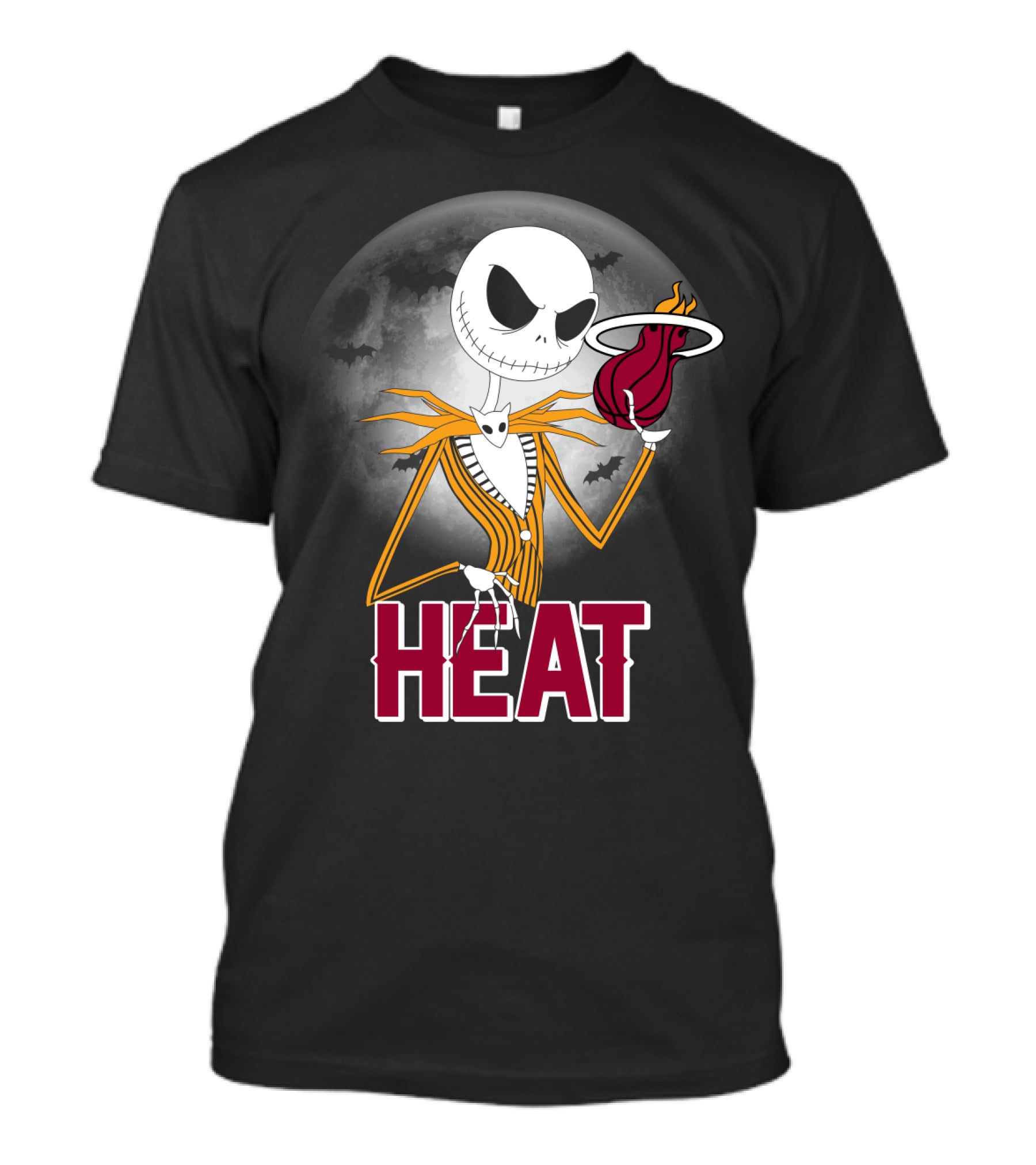 Jack Skellington Miami Heat Halloween Fans T-Shirt