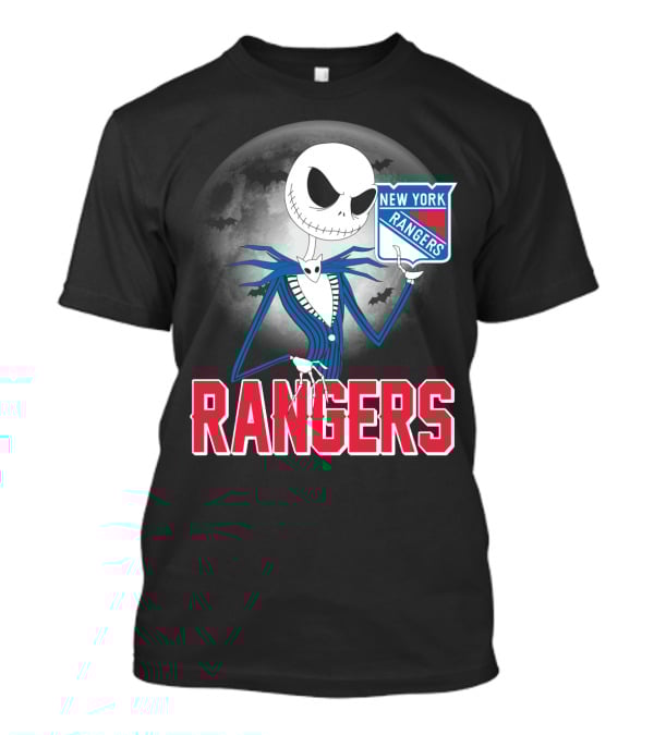 Jack Skellington New York Rangers Halloween Moon T-Shirt
