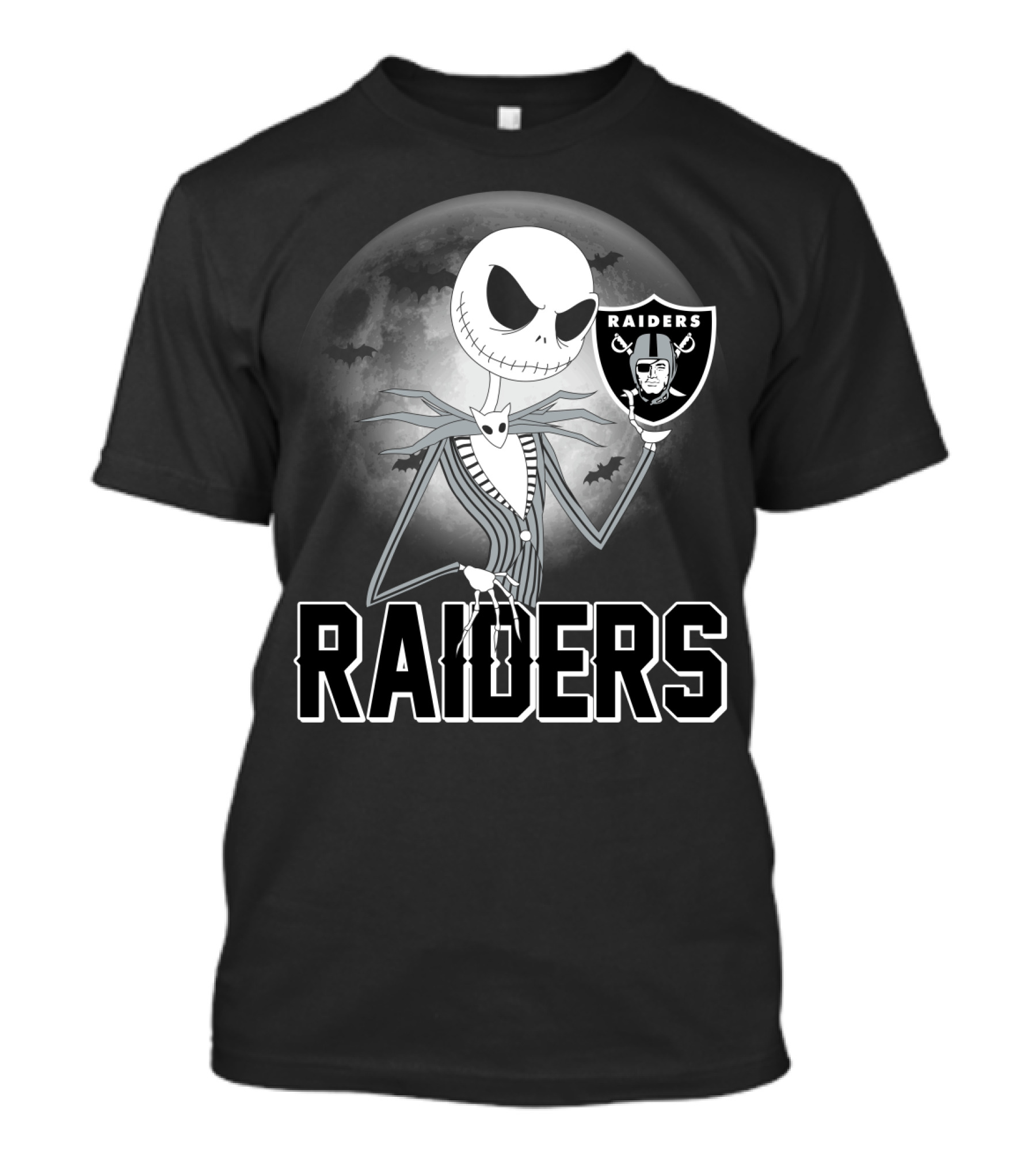Jack Skellington Raiders Halloween Moon T-Shirt