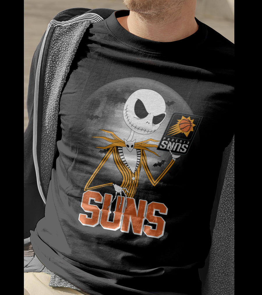 Jack Skellington Phoenix Suns Halloween Fans Sports Crossover T-Shirt