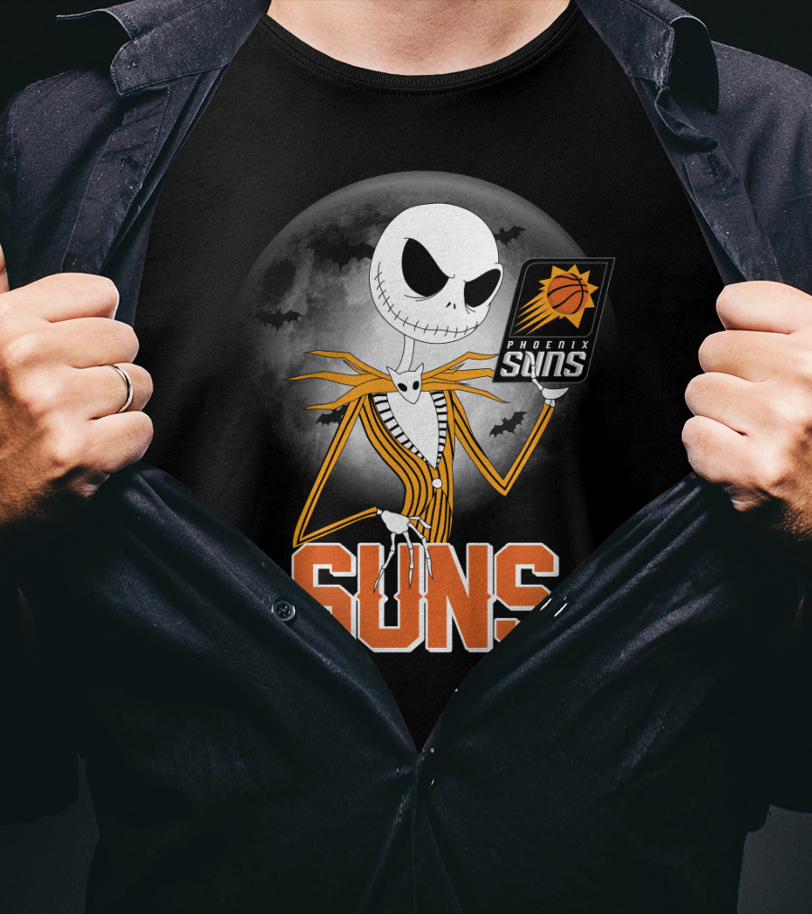 Jack Skellington Phoenix Suns Halloween Fans Sports Crossover T-Shirt