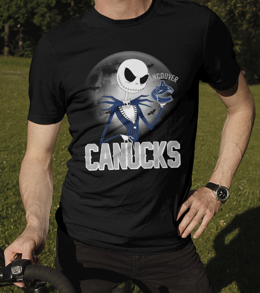 Jack Skellington Canucks Halloween Vancouver NHL T-Shirt