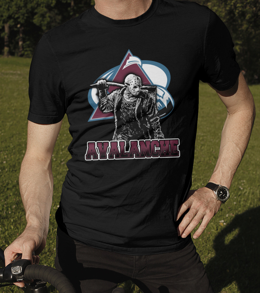 Jason Voorhees Colorado Avalanche Crossover Fan T-Shirt