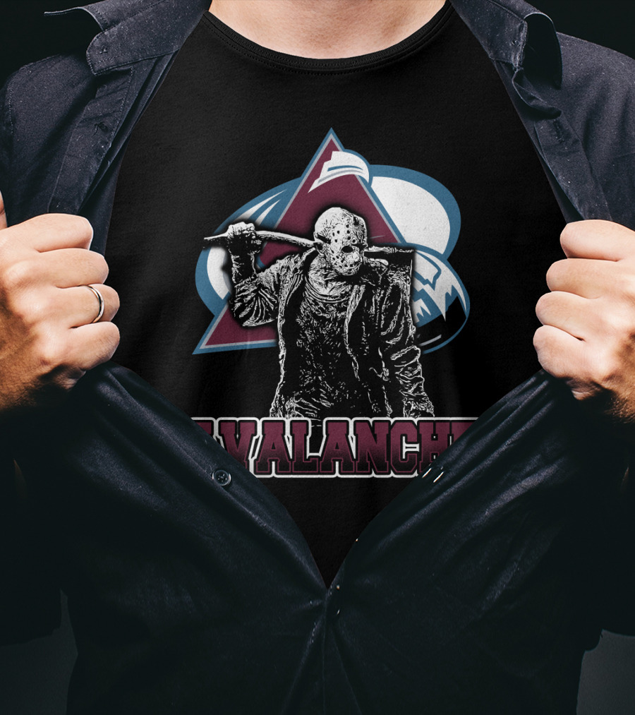 Jason Voorhees Colorado Avalanche Crossover Fan T-Shirt