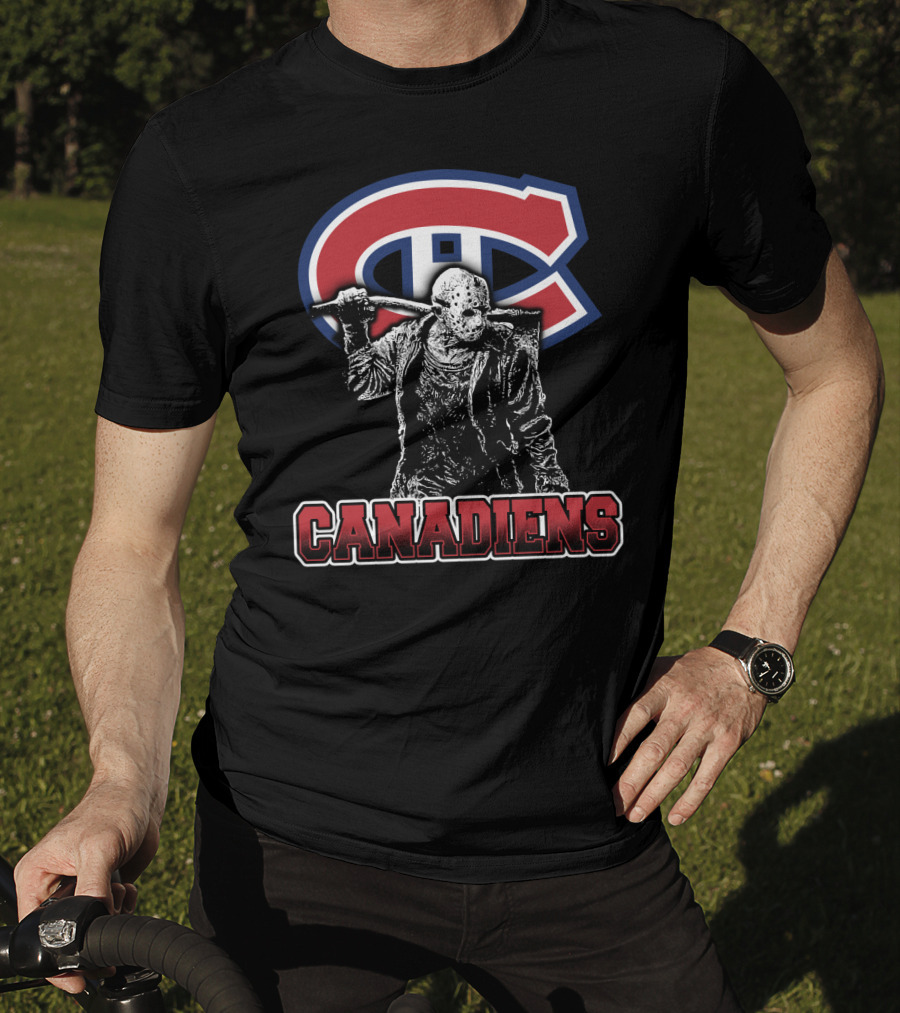 Jason Voorhees Hockey With Montreal Canadiens Logo Fans T-Shirt