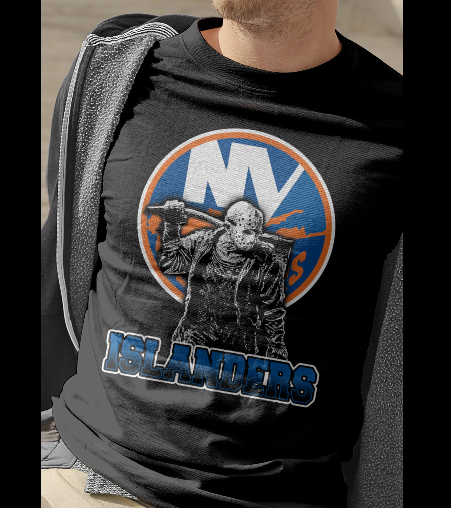 Ny Islanders Fans Unite With Jason Voorhees Hockey Mask T-Shirt