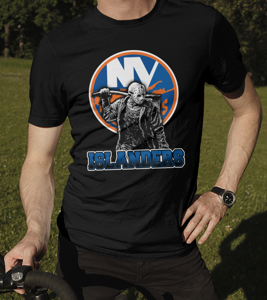 Ny Islanders Fans Unite With Jason Voorhees Hockey Mask T-Shirt