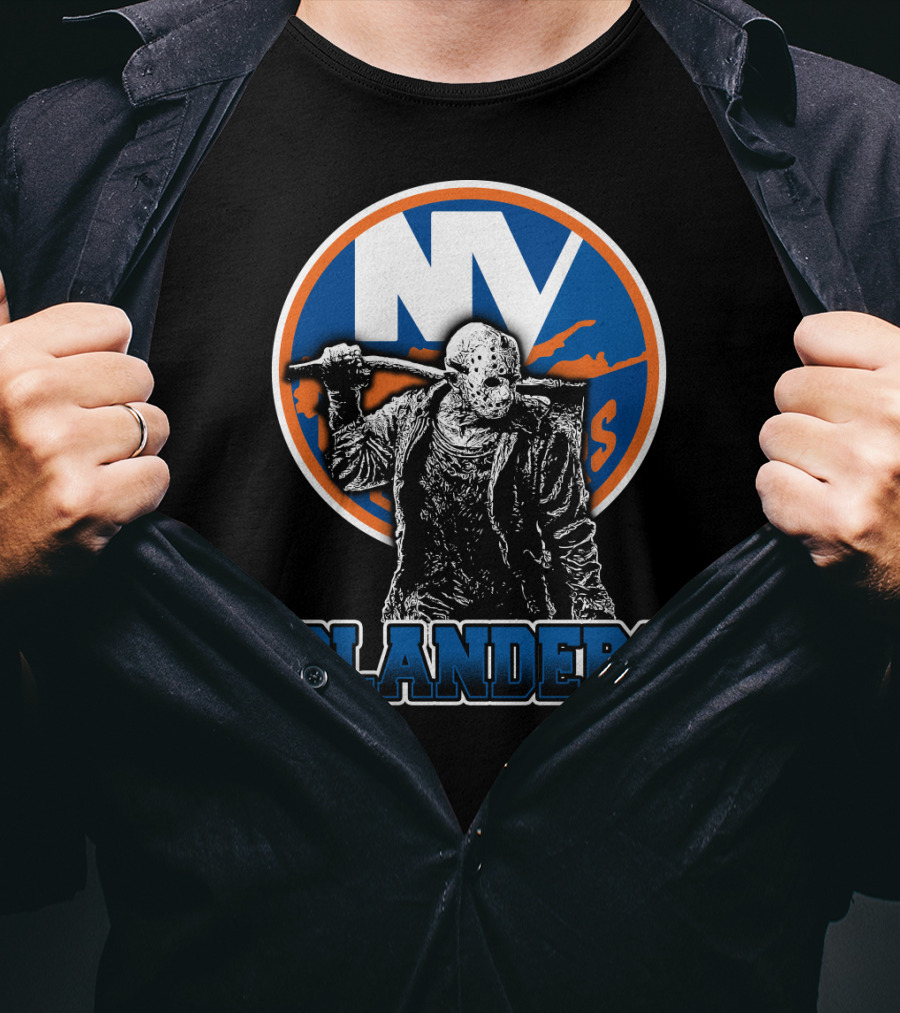 Ny Islanders Fans Unite With Jason Voorhees Hockey Mask T-Shirt