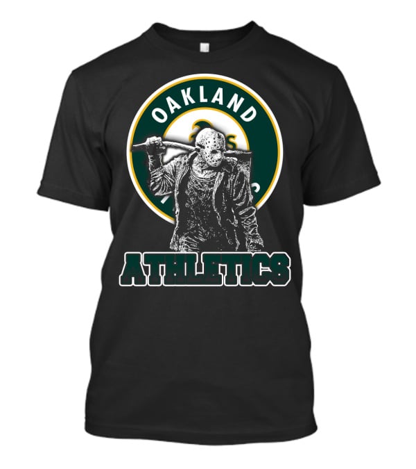 Oakland Athletics And Jason Voorhees Crossover Logo Fan T-Shirt