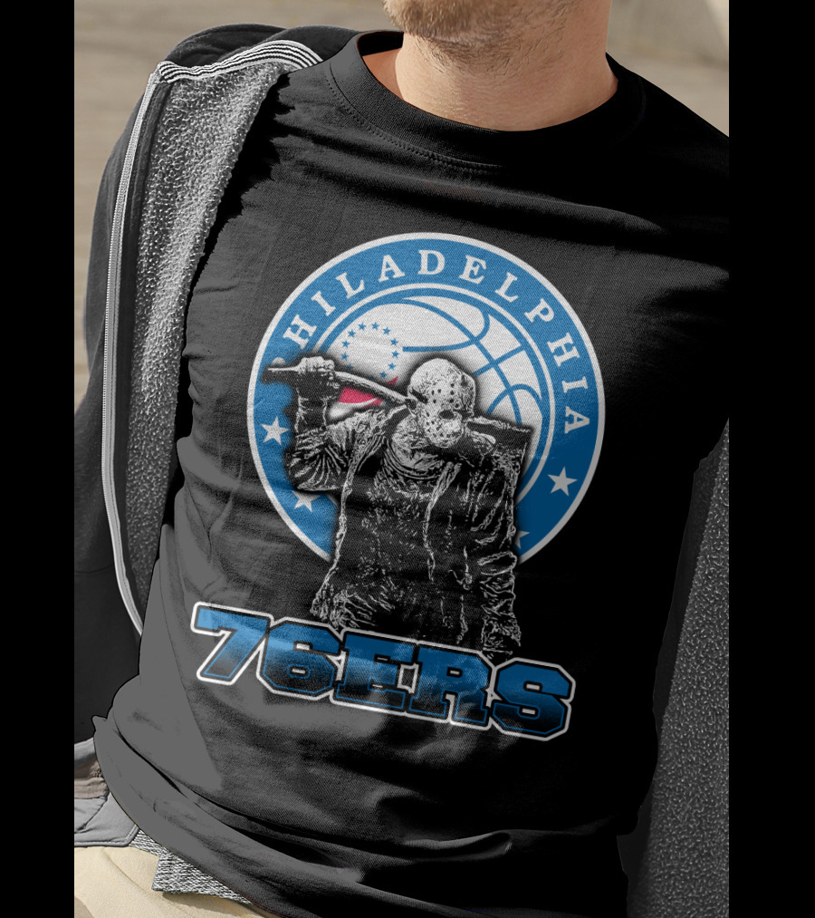 Philadelphia 76ers Jason Voorhees Crossover T-Shirt