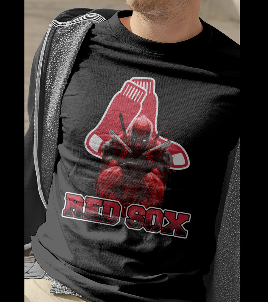 Red Sox Merging Deadpool Fans With Baseball Favorites T-Shirt