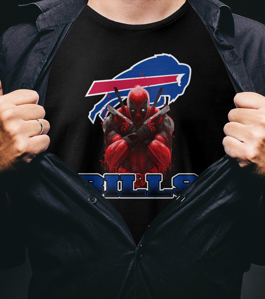 Buffalo Bills Deadpool Fans Mashup T-Shirt