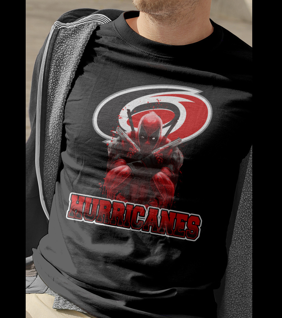Carolina Hurricanes Deadpool Mashup Fans T-Shirt