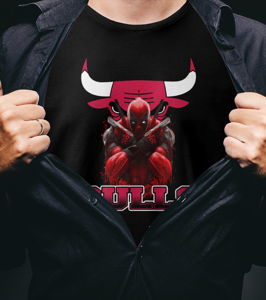 Chicago Bulls Deadpool Collaboration Fans T-Shirt