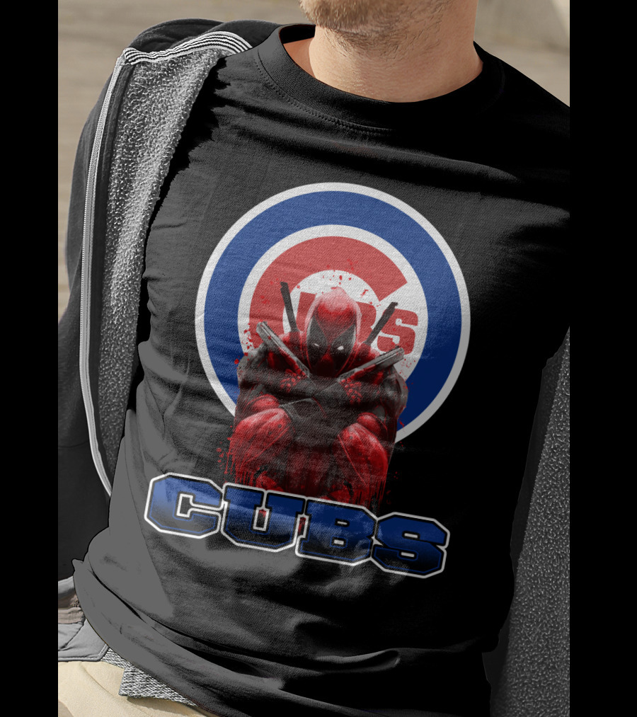 Cubs Deadpool Crossover Fan Collab T-Shirt