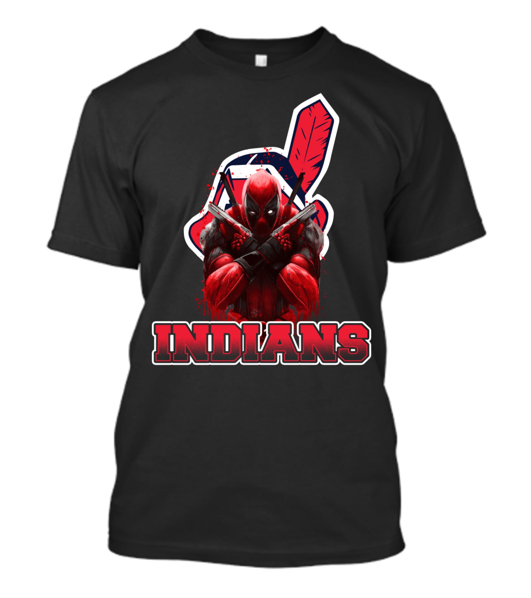 Indians Deadpool Dual Swords Crossover T-Shirt