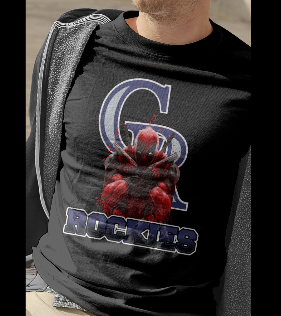 Colorado Rockies Deadpool Crossover Fan Favorite T-Shirt
