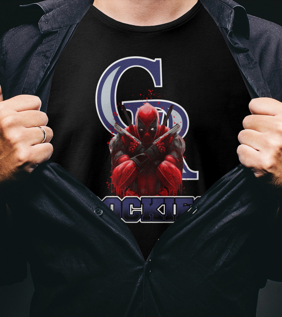 Colorado Rockies Deadpool Crossover Fan Favorite T-Shirt