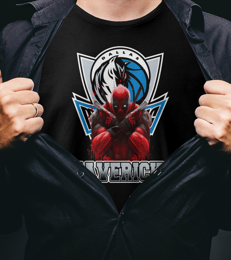 Dallas Mavericks Deadpool Crossover T-Shirt