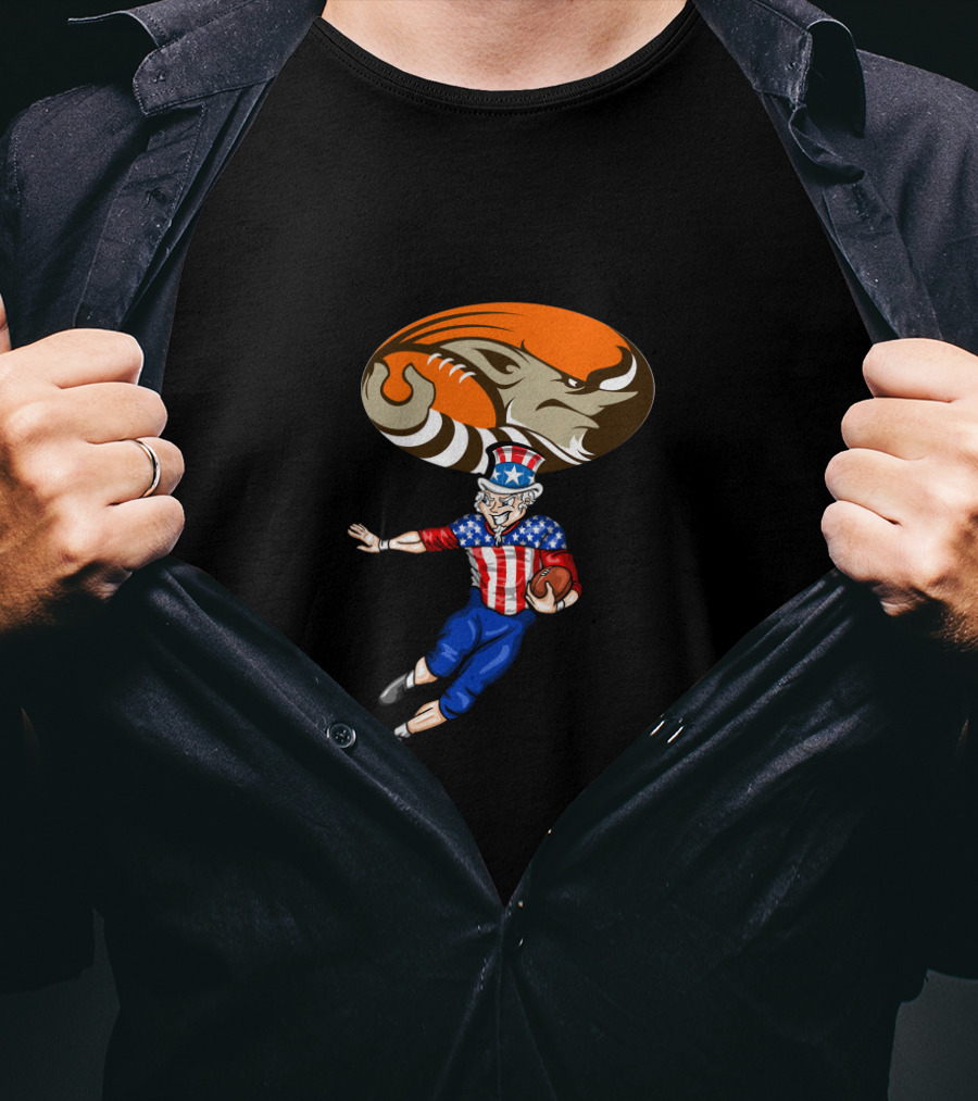 Cleveland Browns Uncle Sam American Football 4Th Of July Celebration T-Shirt