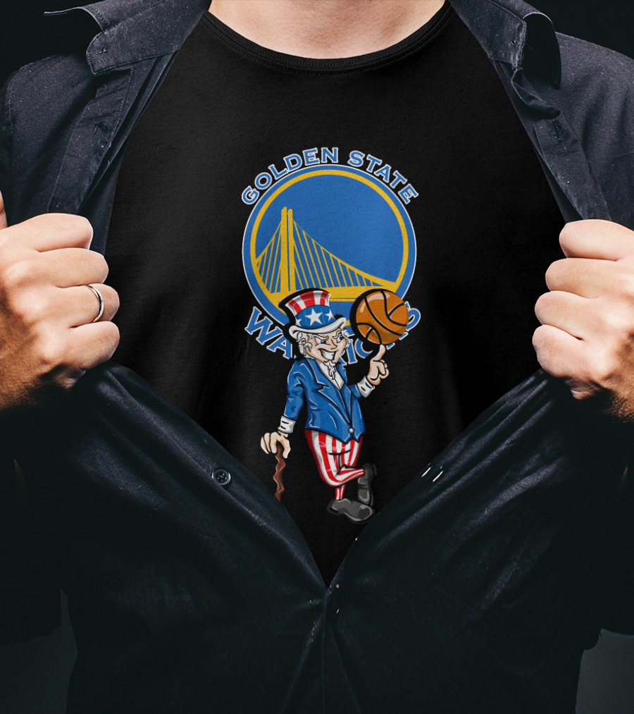 Golden State Warriors Uncle Sam 4Th July Basketball Celebration T-Shirt