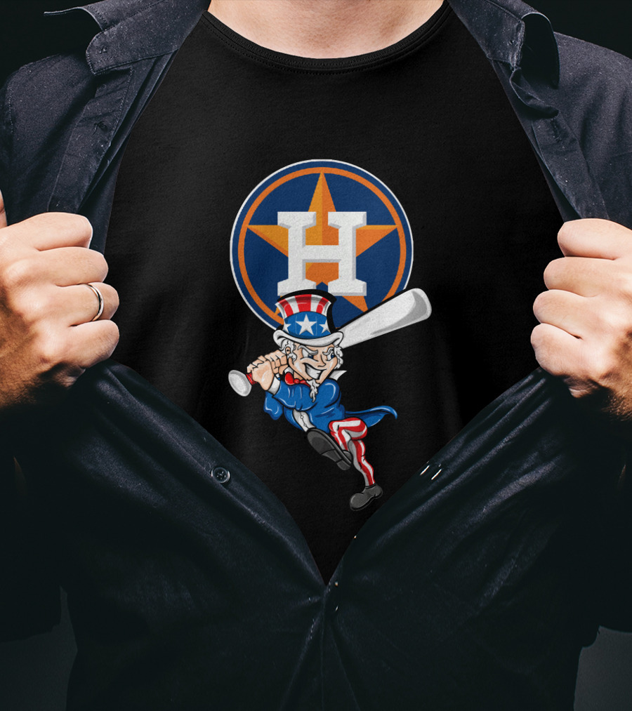 Houston Astros Uncle Sam July 4Th Baseball T-Shirt