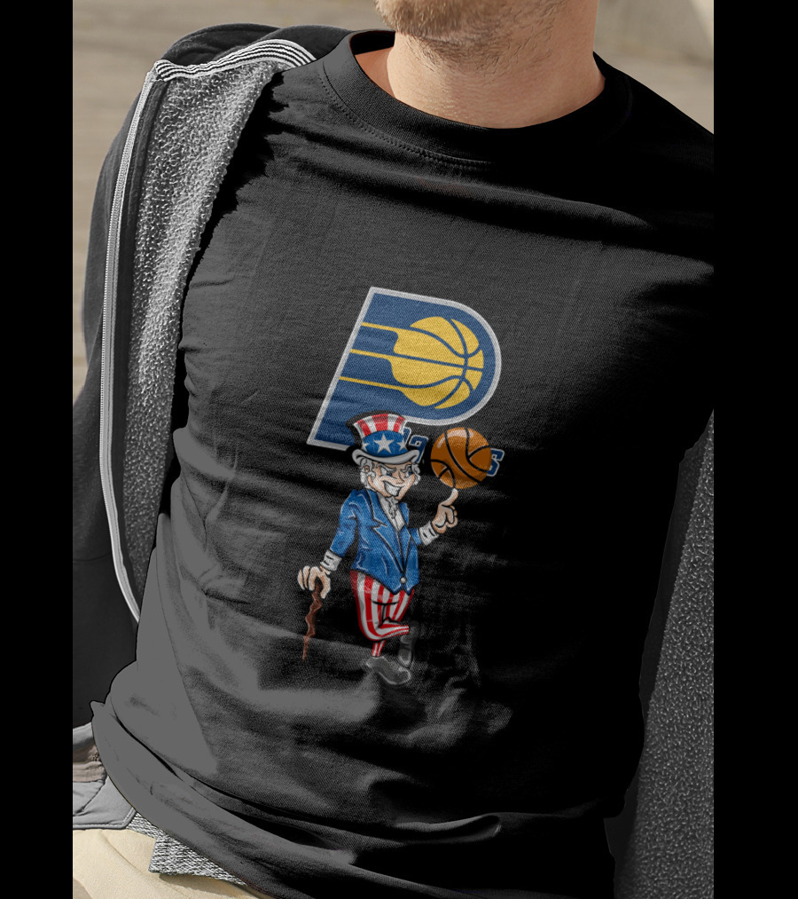 Indiana Pacers Uncle Sam Patriotic 4Th Of July Basketball T-Shirt