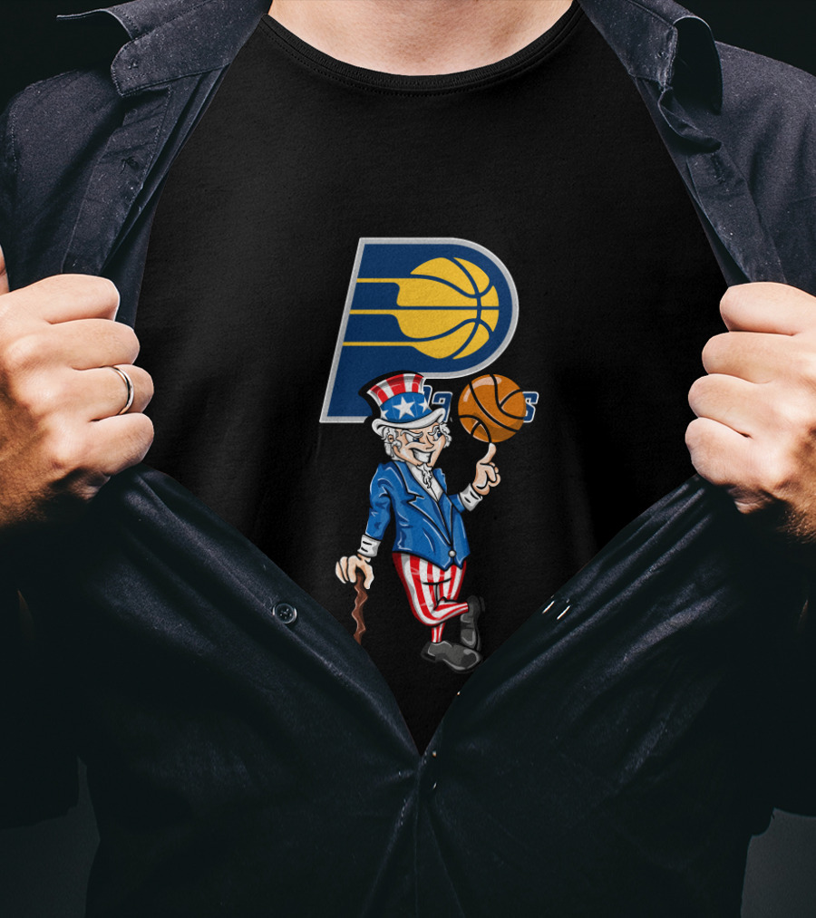 Indiana Pacers Uncle Sam Patriotic 4Th Of July Basketball T-Shirt