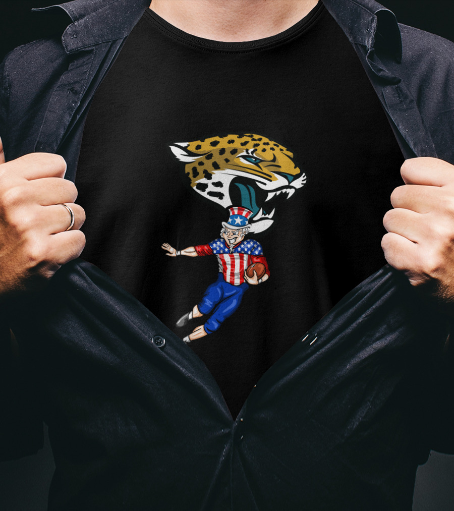 Jacksonville Jaguars Uncle Sam 4Th July Football Patriotic Celebration T-Shirt