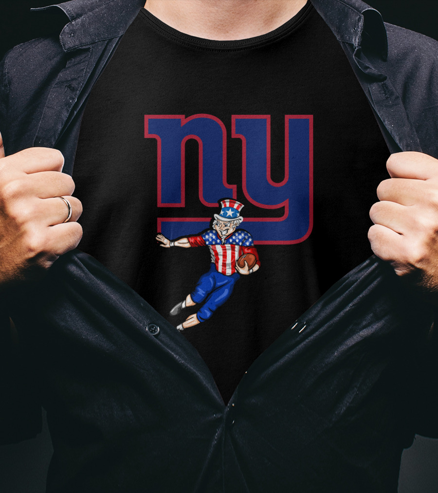 New York Giants Uncle Sam 4Th Of July Football Celebration T-Shirt