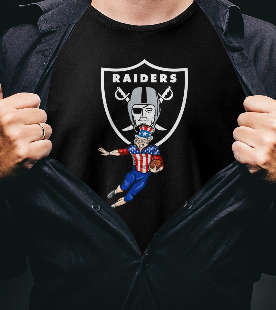 Raiders Uncle Sam 4Th Of July Football Oakland T-Shirt