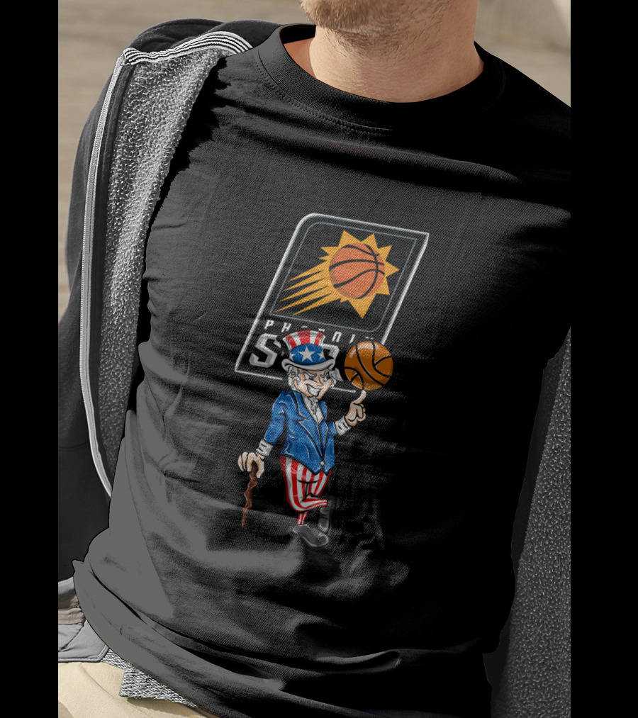 Phoenix Suns Uncle Sam 4Th July Basketball Celebration T-Shirt
