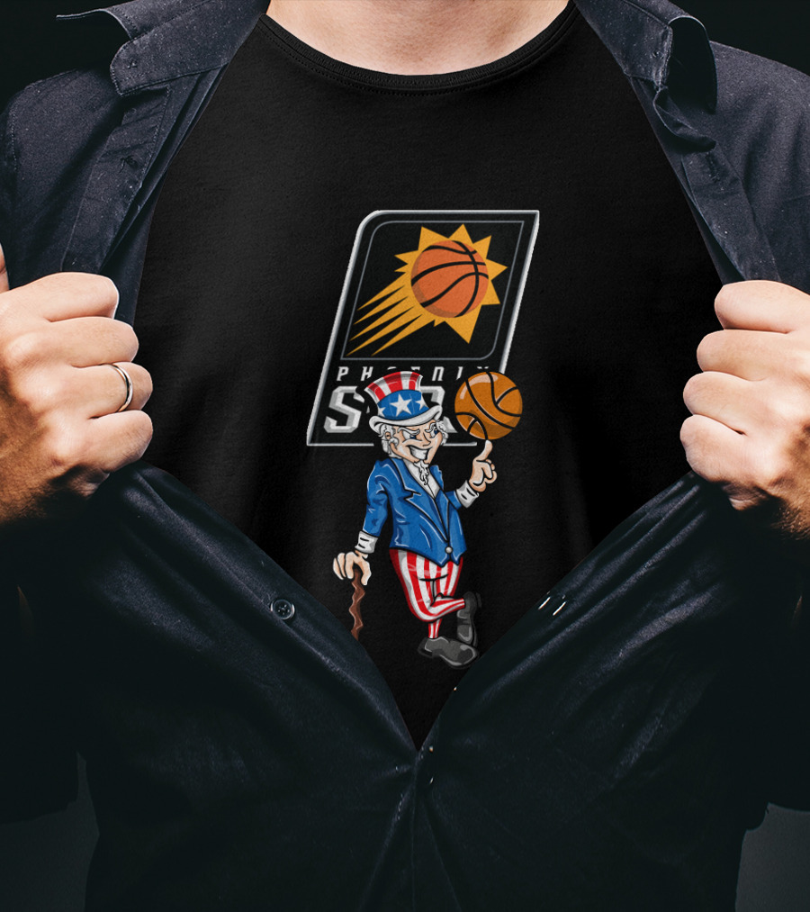 Phoenix Suns Uncle Sam 4Th July Basketball Celebration T-Shirt
