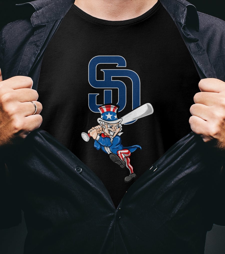 San Diego Padres Uncle Sam 4Th July Baseball T-Shirt