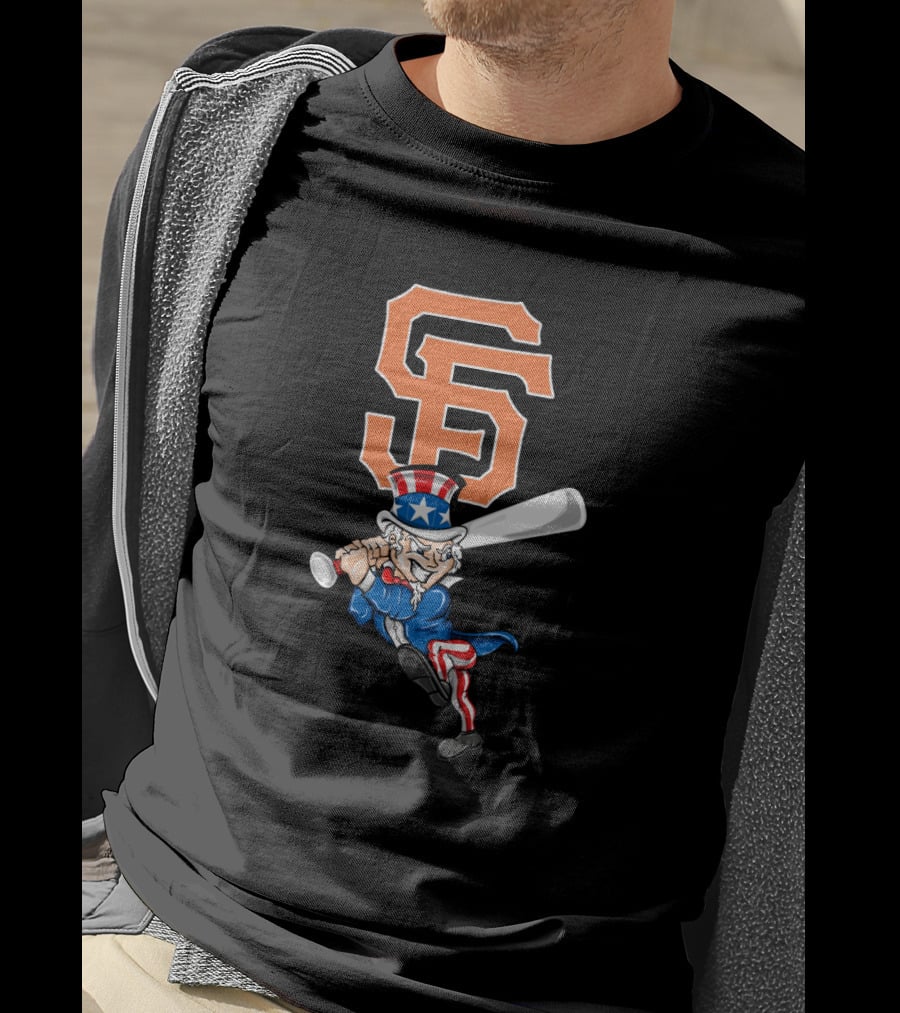San Francisco Giants Uncle Sam 4Th July Baseball Patriotic T-Shirt