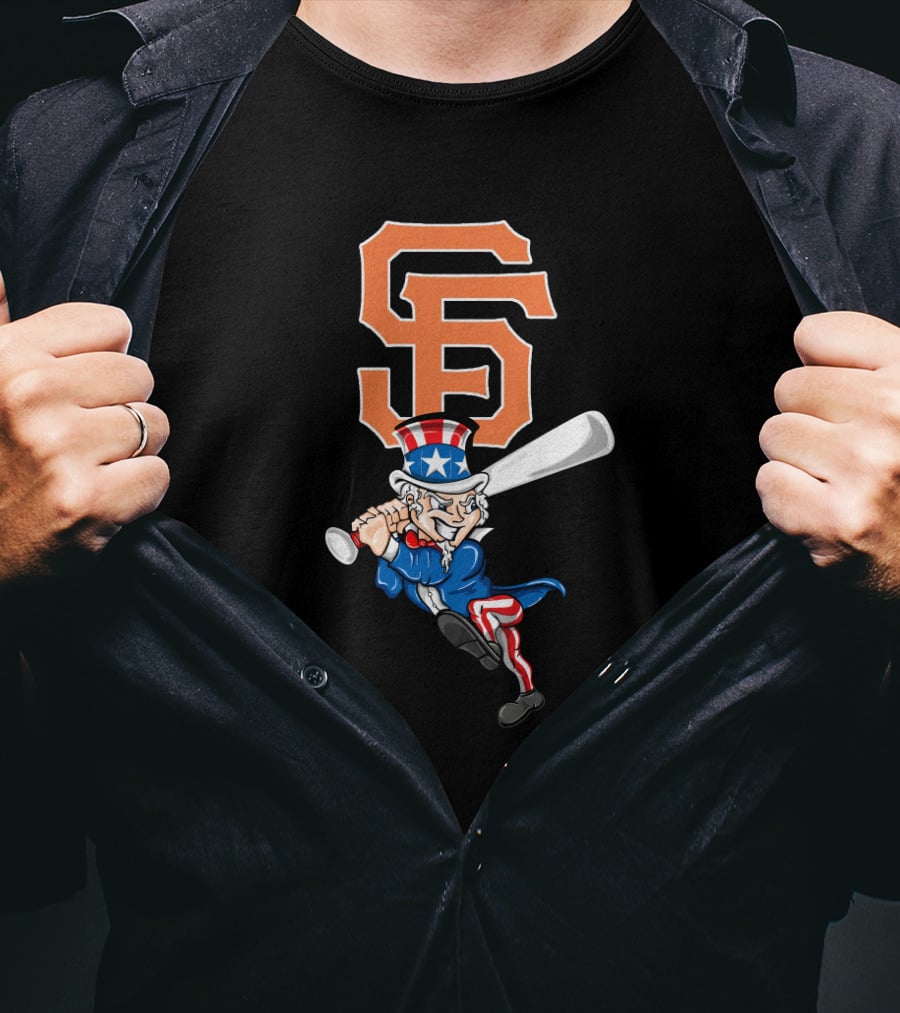 San Francisco Giants Uncle Sam 4Th July Baseball Patriotic T-Shirt
