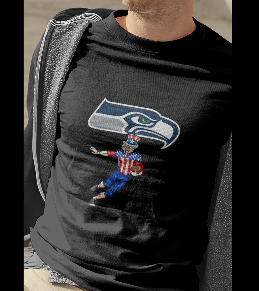 Seattle Seahawks Uncle Sam American Football 4Th July Patriots T-Shirt