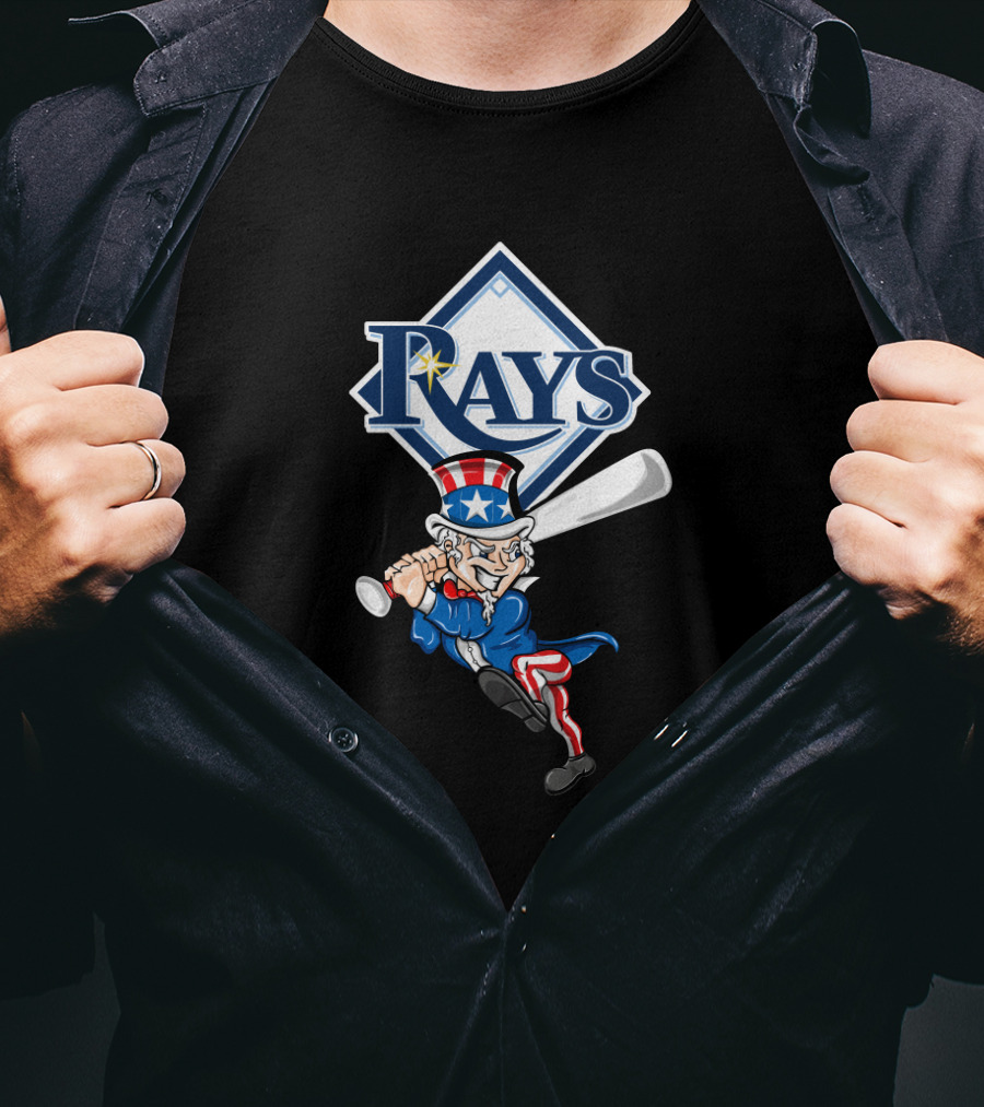 Tampa Bay Rays Uncle Sam Baseball 4Th July Patriotic T-Shirt