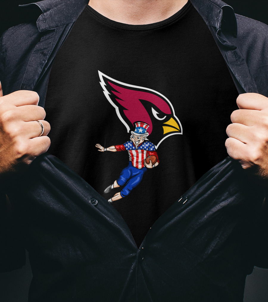 Arizona Cardinals Uncle Sam 4Th July Football Celebration Gear T-Shirt
