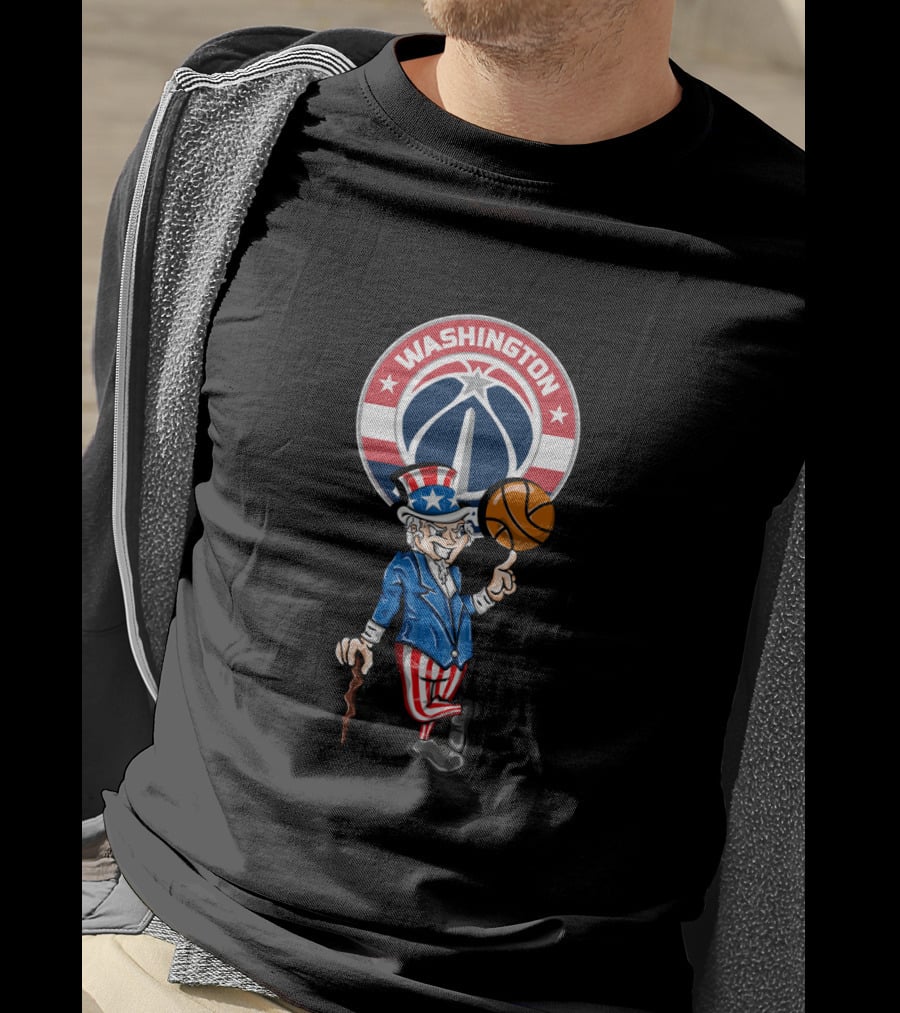 Washington Wizards Uncle Sam Basketball 4Th July Celebration T-Shirt