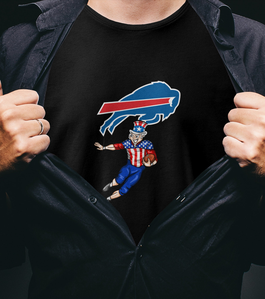 Buffalo Bills Uncle Sam 4Th Of July Football Celebration T-Shirt
