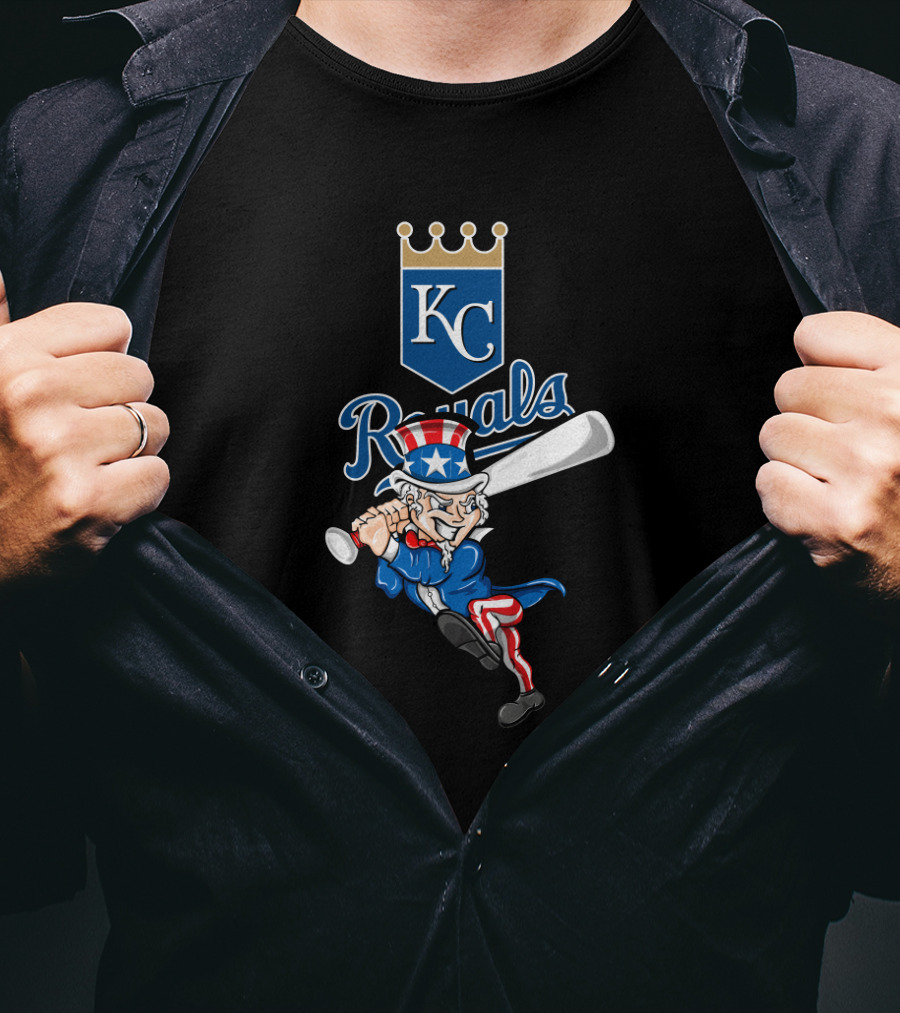 Kansas City Royals Uncle Sam 4Th July Baseball T-Shirt