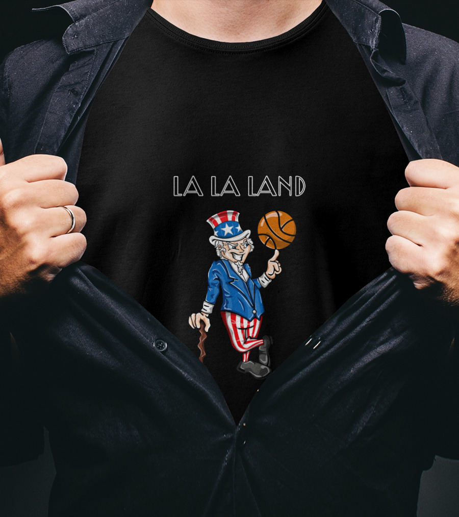 La La Land Uncle Sam Basketball 4Th July Clippers T-Shirt