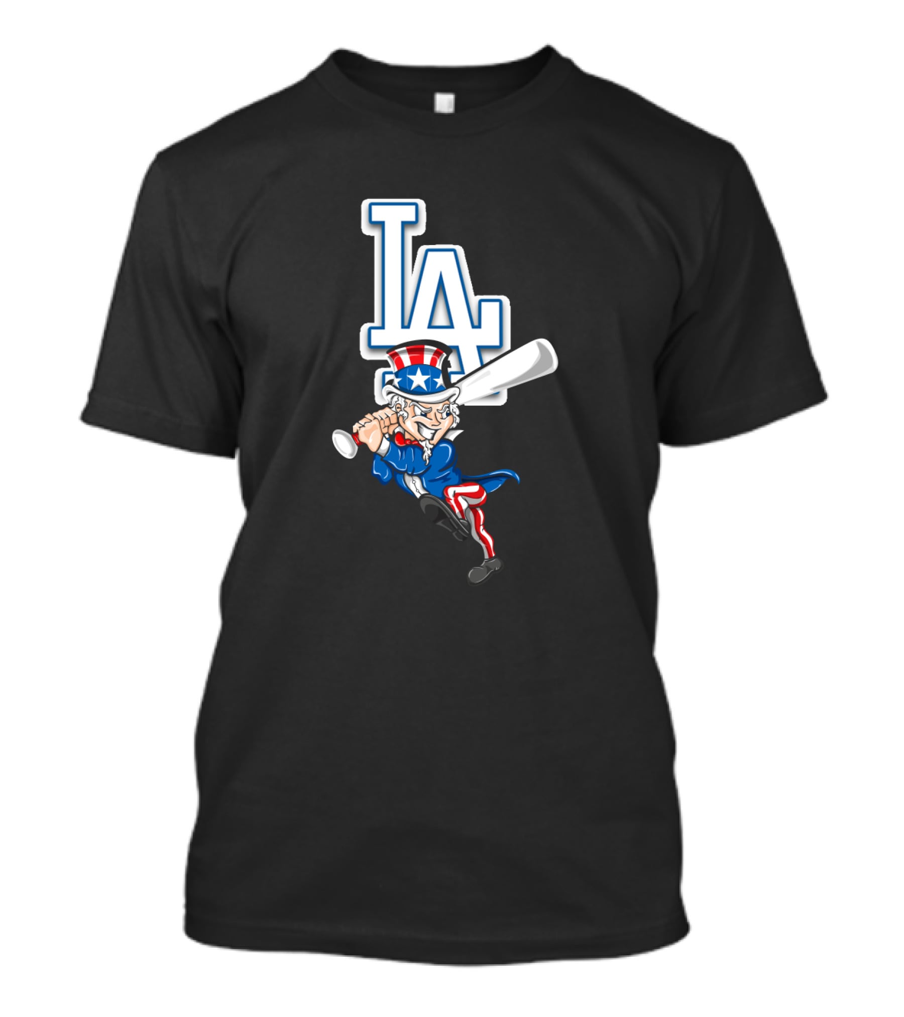 Uncle Sam La Dodgers July 4Th Patriotic Baseball T-Shirt