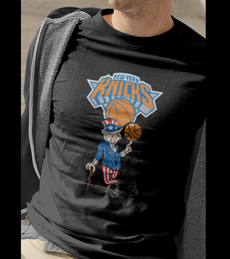 New York Knicks Uncle Sam Basketball 4Th Of July Celebration T-Shirt