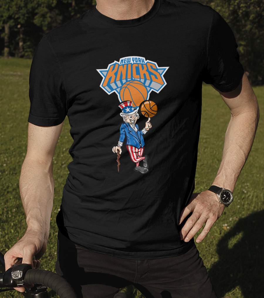 New York Knicks Uncle Sam Basketball 4Th Of July Celebration T-Shirt